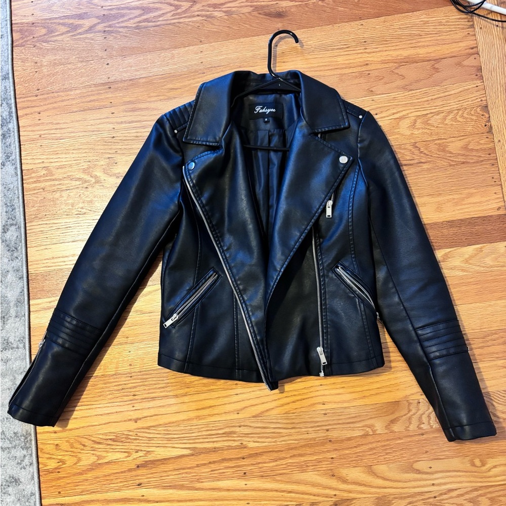 Black Faux Leather Jacket